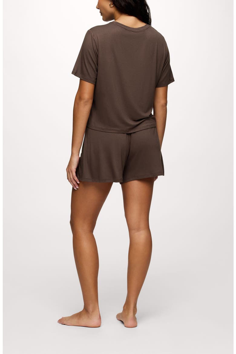 Pajama Short Set, Alternate, color, COFFEE