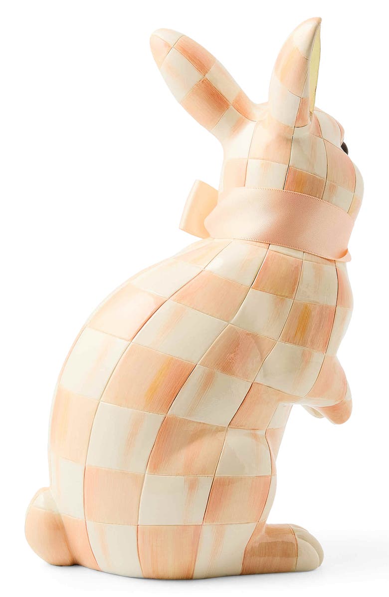 MACKENZIE CHILDS Coral Check Duchess Bunny, Alternate, color, Orange