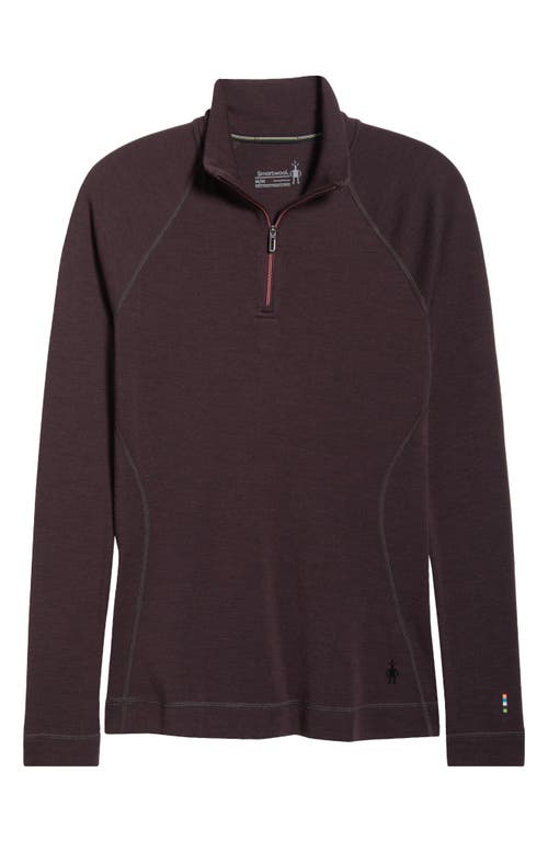 Smartwool Classic Thermal Merino Base Layer Quarter Zip In Brown