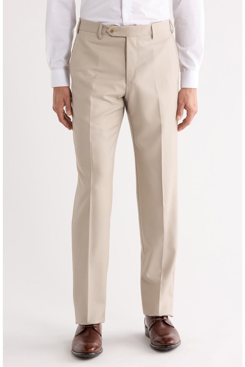 Devon Super 110s Serge Trousers, Main, color, DARK BEIGE 2
