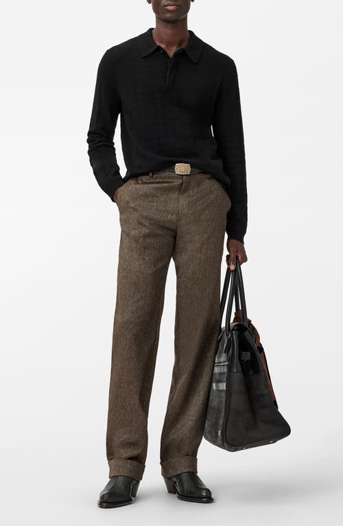 John Varvatos Macra Cashmere & Cotton Polo In Brown