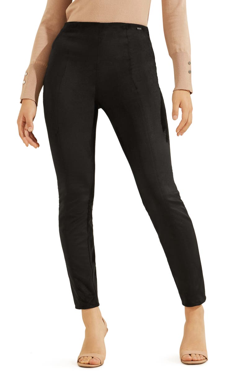 GUESS Maya Faux Suede Leggings, Main, color, 