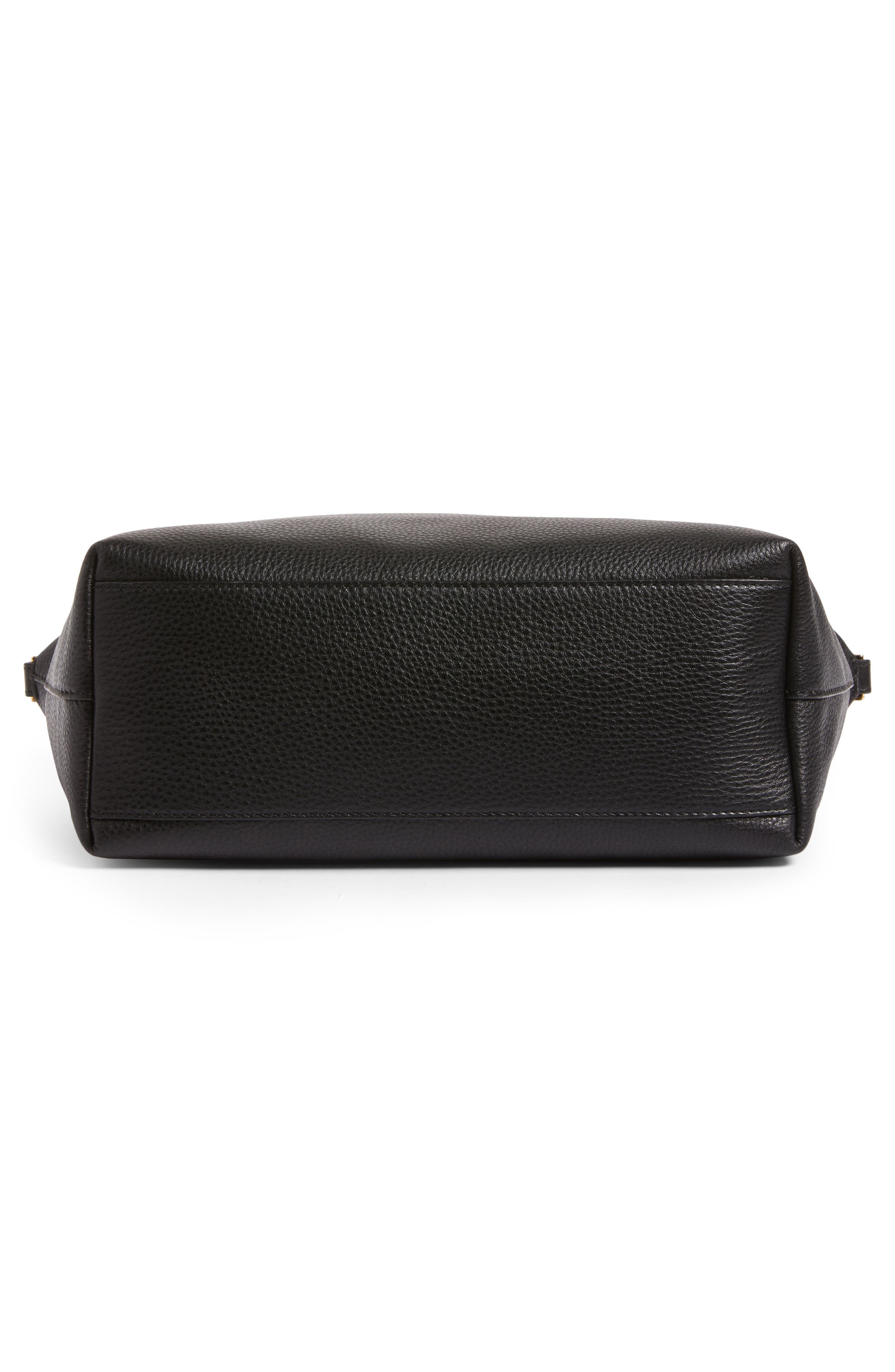 Frida Leather Satchel (Nordstrom Exclusive), Alternate, color, BLACK