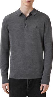 AllSaints Mode Merino Wool Polo Sweater