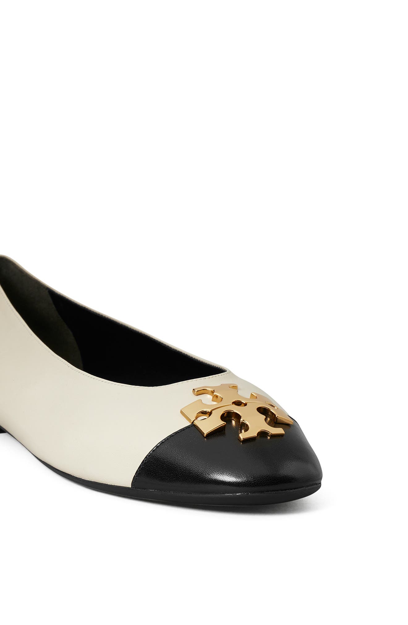 Charlie Cap Toe Ballet Flat, Alternate, color, LIGHT CREAM/BLACK/GOLD