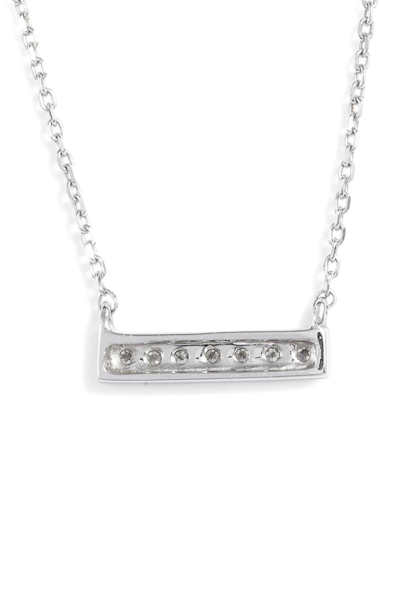 'Sylvie Rose' Diamond Bar Pendant Necklace, Alternate, color, WHITE GOLD