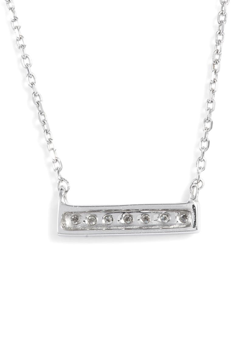 Dana Rebecca Designs 'Sylvie Rose' Diamond Bar Pendant Necklace, Alternate, color, White Gold