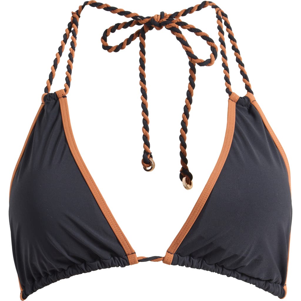 Reiss Effie Bikini Top In Blue