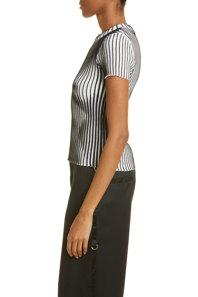 Body Morph Trompe l'Oeil Rib Sweater, Alternate, color, WHITE/ NAVY