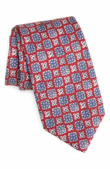 David Donahue Geometric Silk Tie