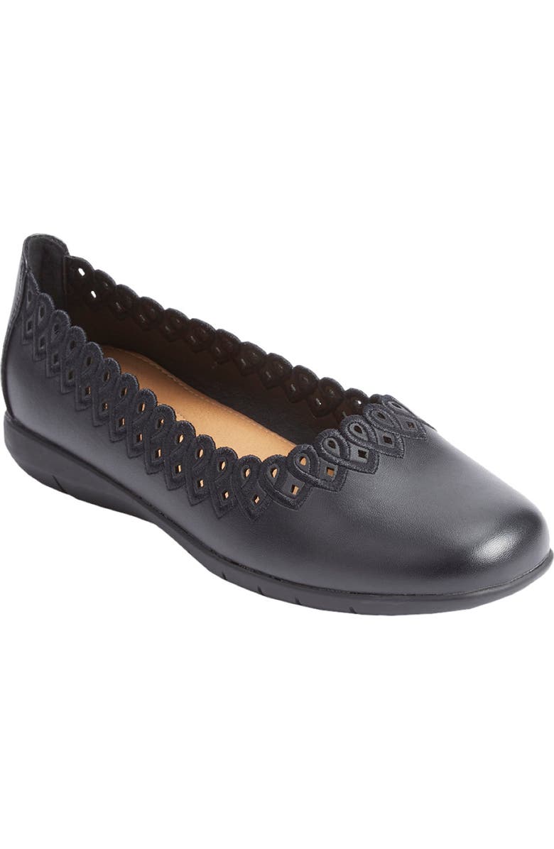 Comfortview The Vivi Slip On Flat, Main, color, Black