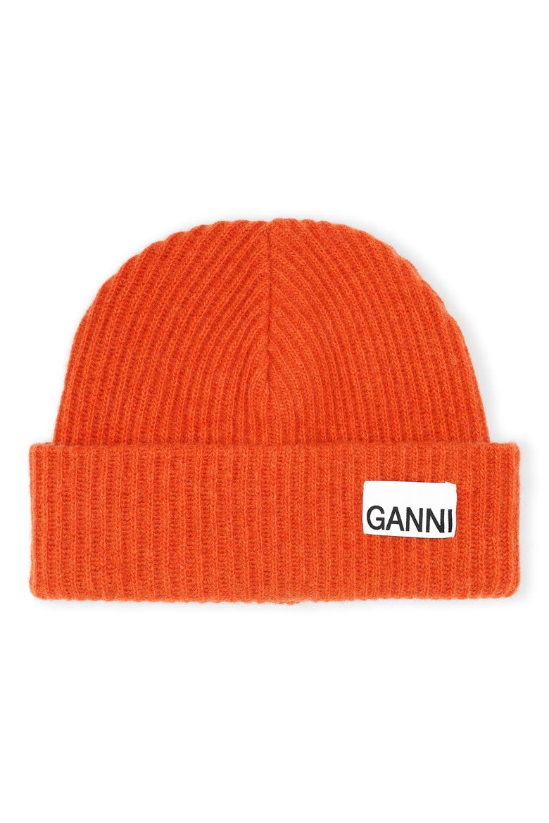 Recycled Wool Blend Beanie, Main, color, FLAME