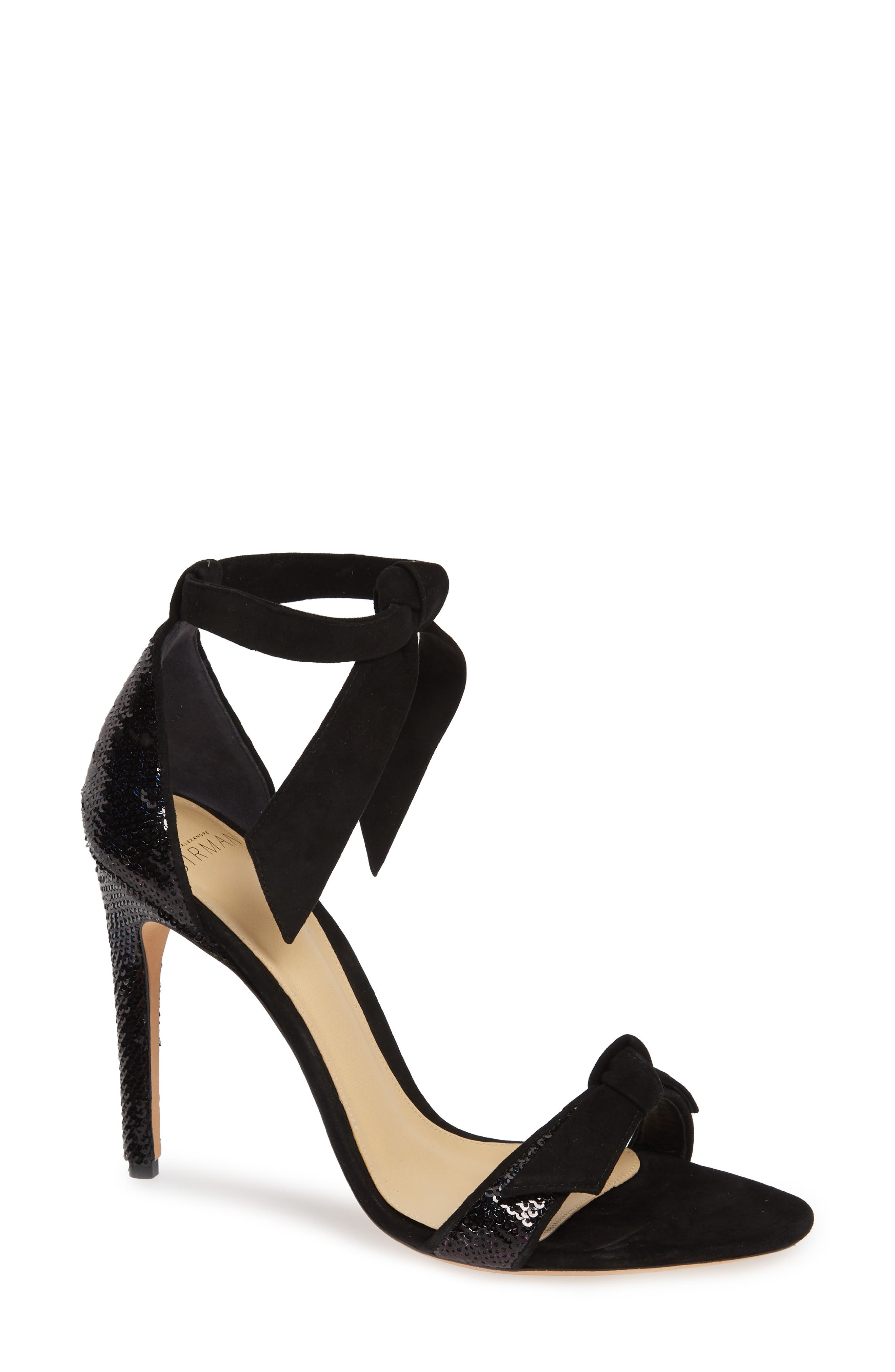 Clarita Tie Strap Sandal, Main, color, BLACK MULTI
