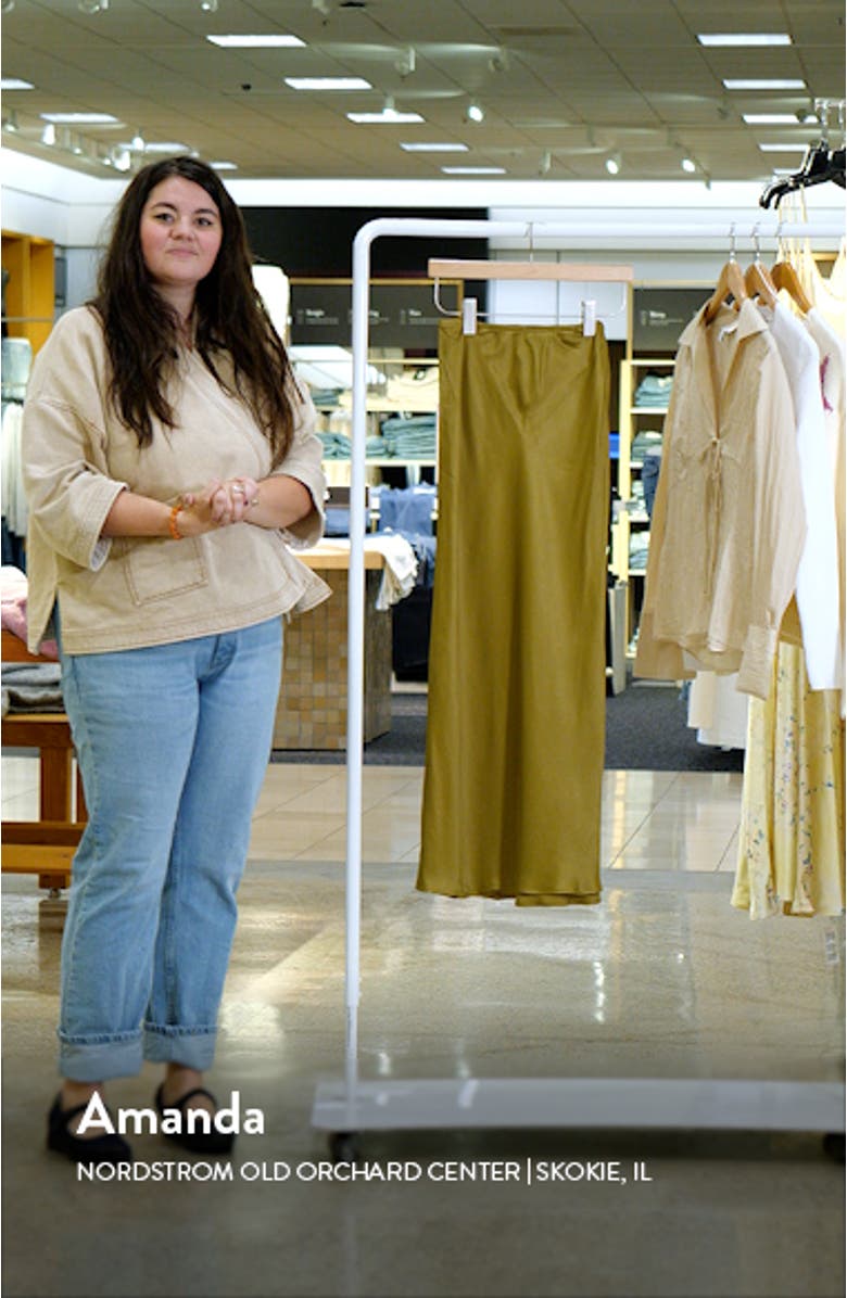 Bias Cut Satin Maxi Skirt, sales video thumbnail