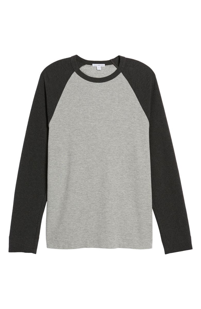 James Perse Thermal Knit Raglan Sweatshirt, Alternate, color, 