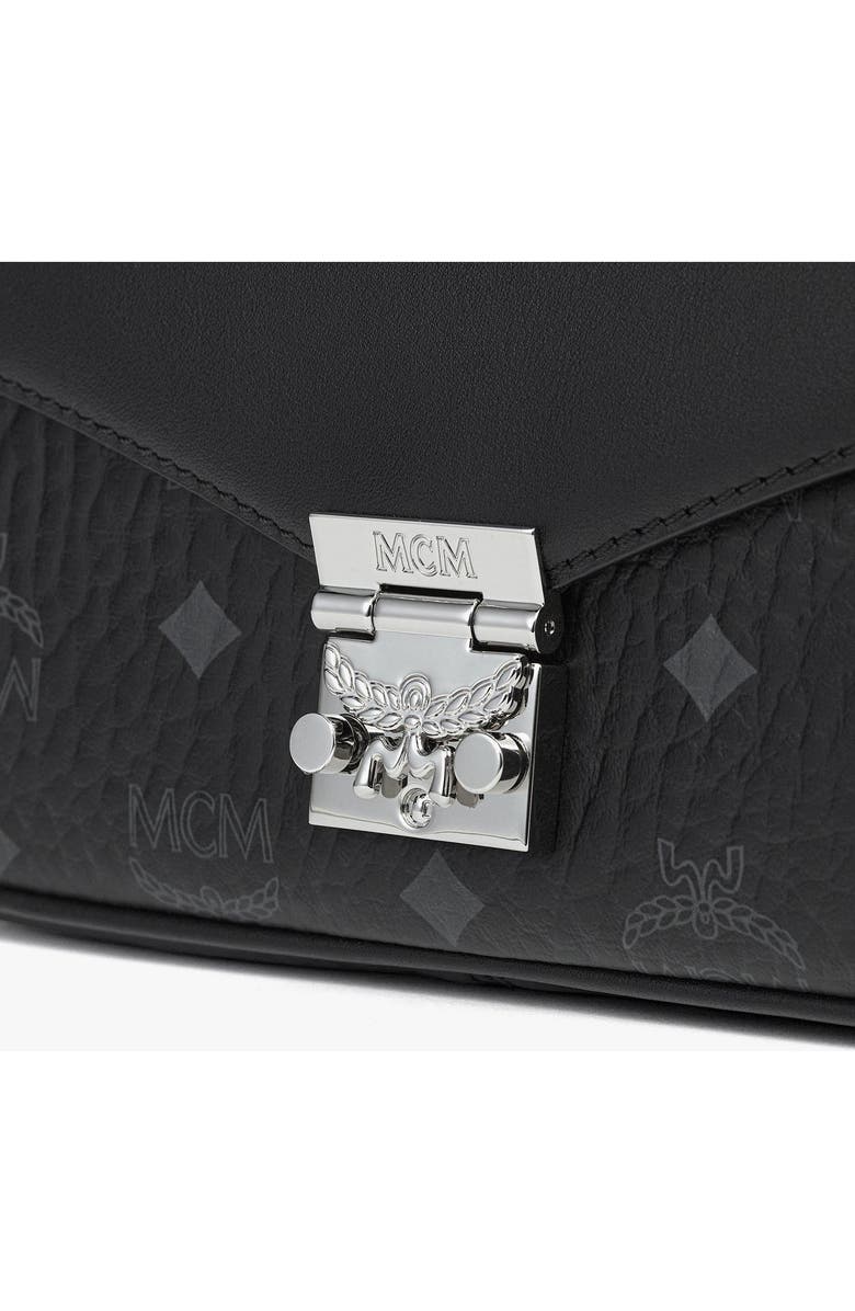 MCM Tracy Crossbody in Visetos Leather Mix, Alternate, color, Black