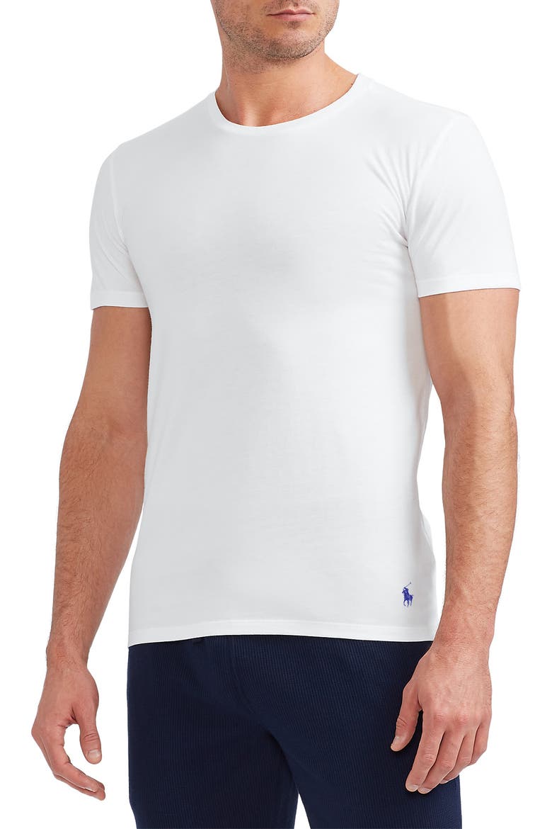 3-Pack Slim Fit Crewneck T-Shirt, Main, color, WHITE