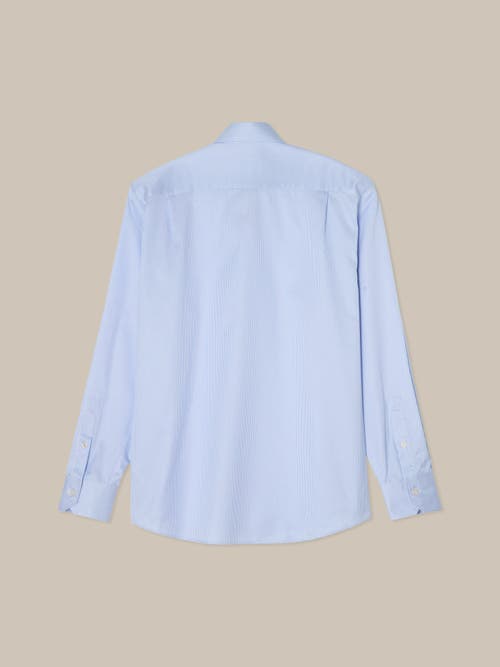 Robert Talbott Reynolds Mini Stripe Twill Shirt In Blue