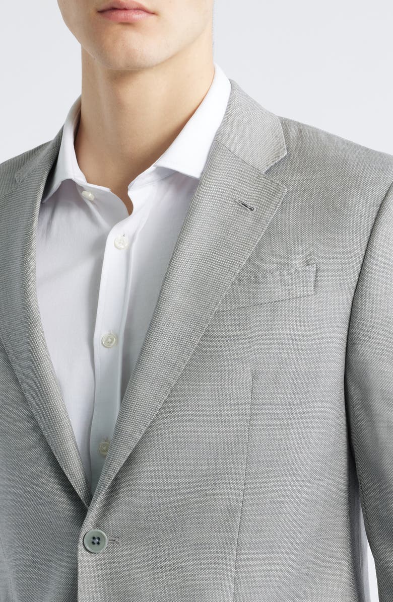 Emporio Armani Light Grey Mélange Wool Suit, Alternate, color,