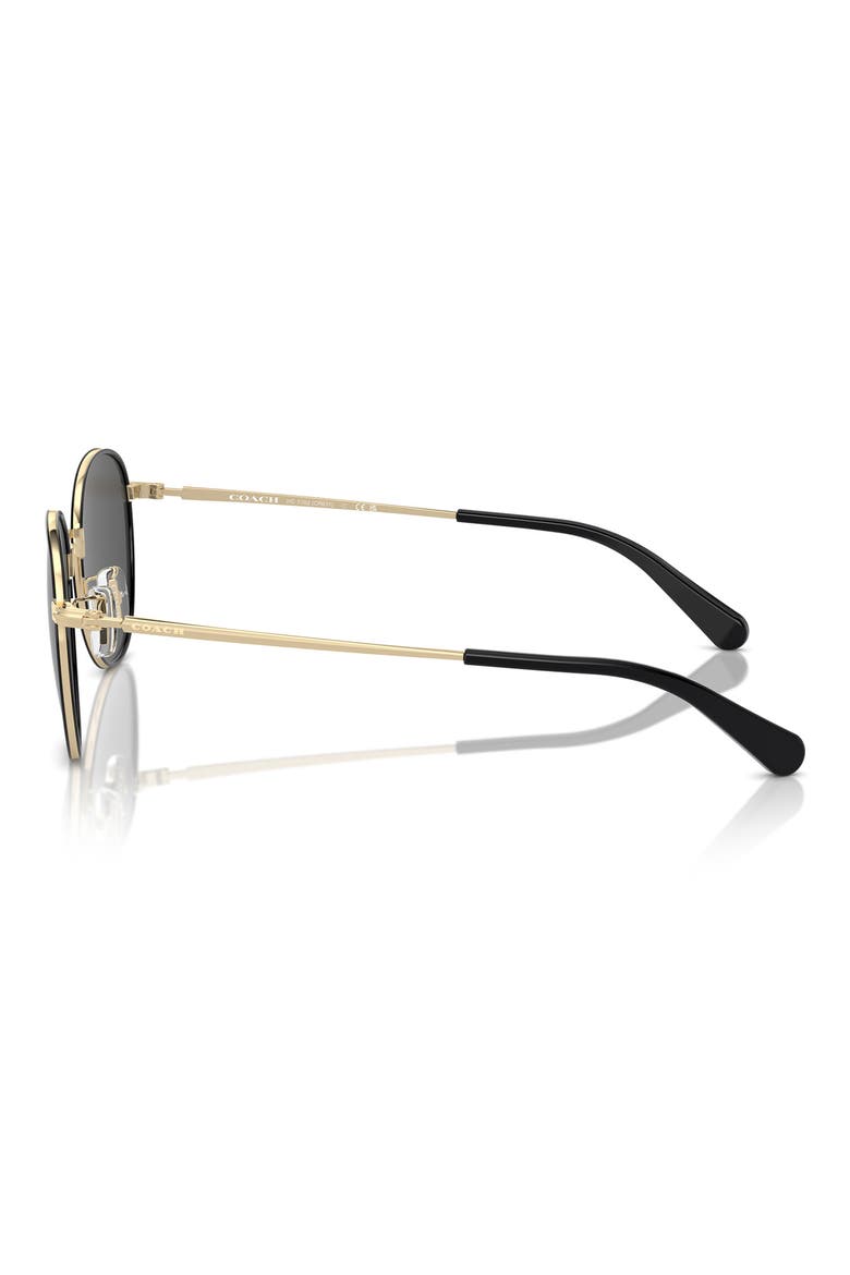 52mm Phantos Sunglasses, Alternate, color, GOLD / BLACK / GREY SOLID