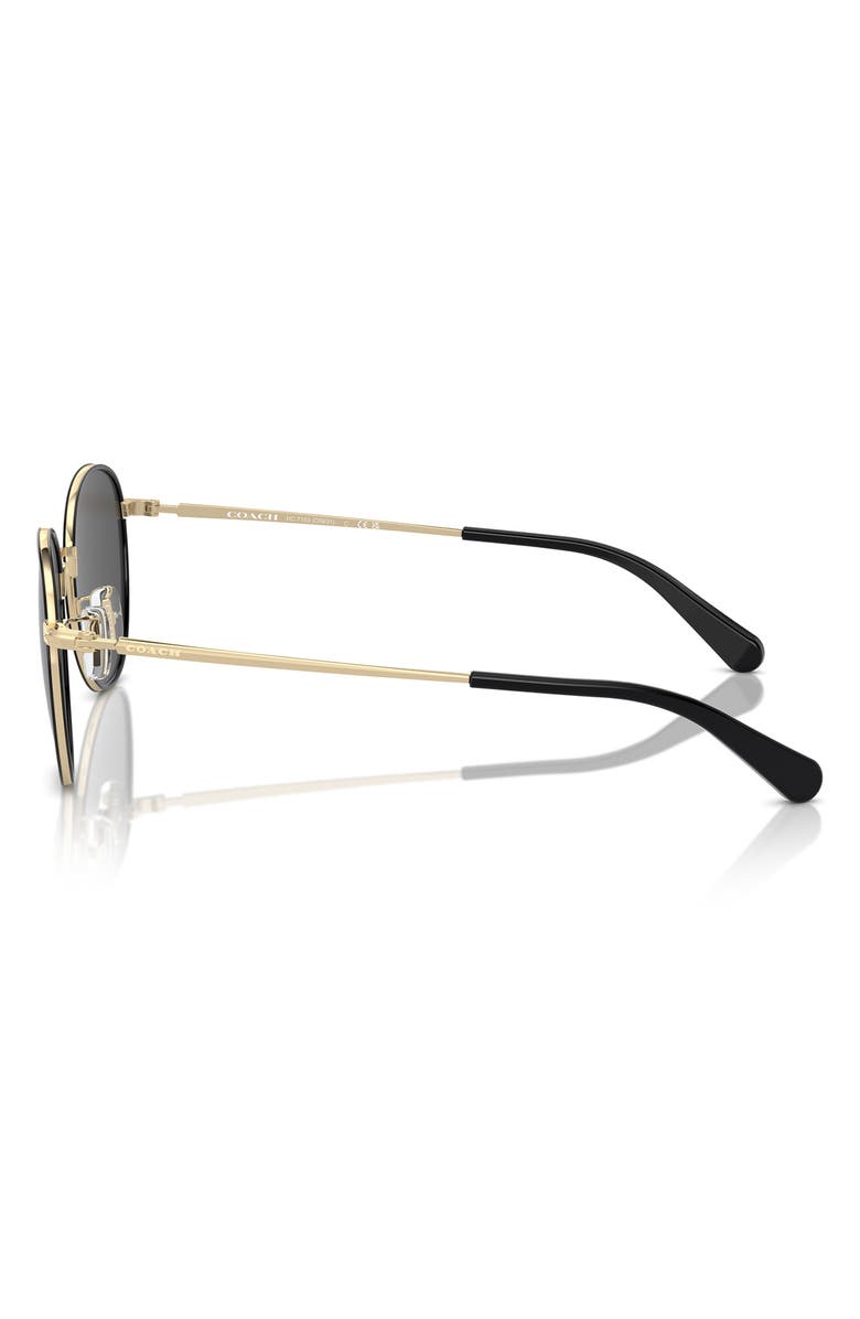 COACH 52mm Phantos Sunglasses, Alternate, color, Gold / Black / Grey Solid