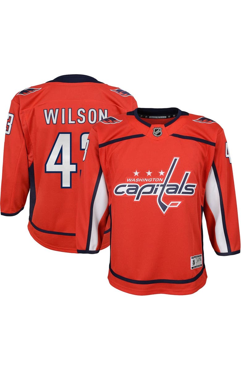 Outerstuff Youth Tom Wilson Red Washington Capitals 2022/23 Premier Player Jersey, Main, color, Red