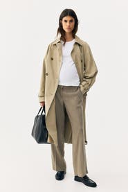 H&M Mama Linen-blend Dress Pants