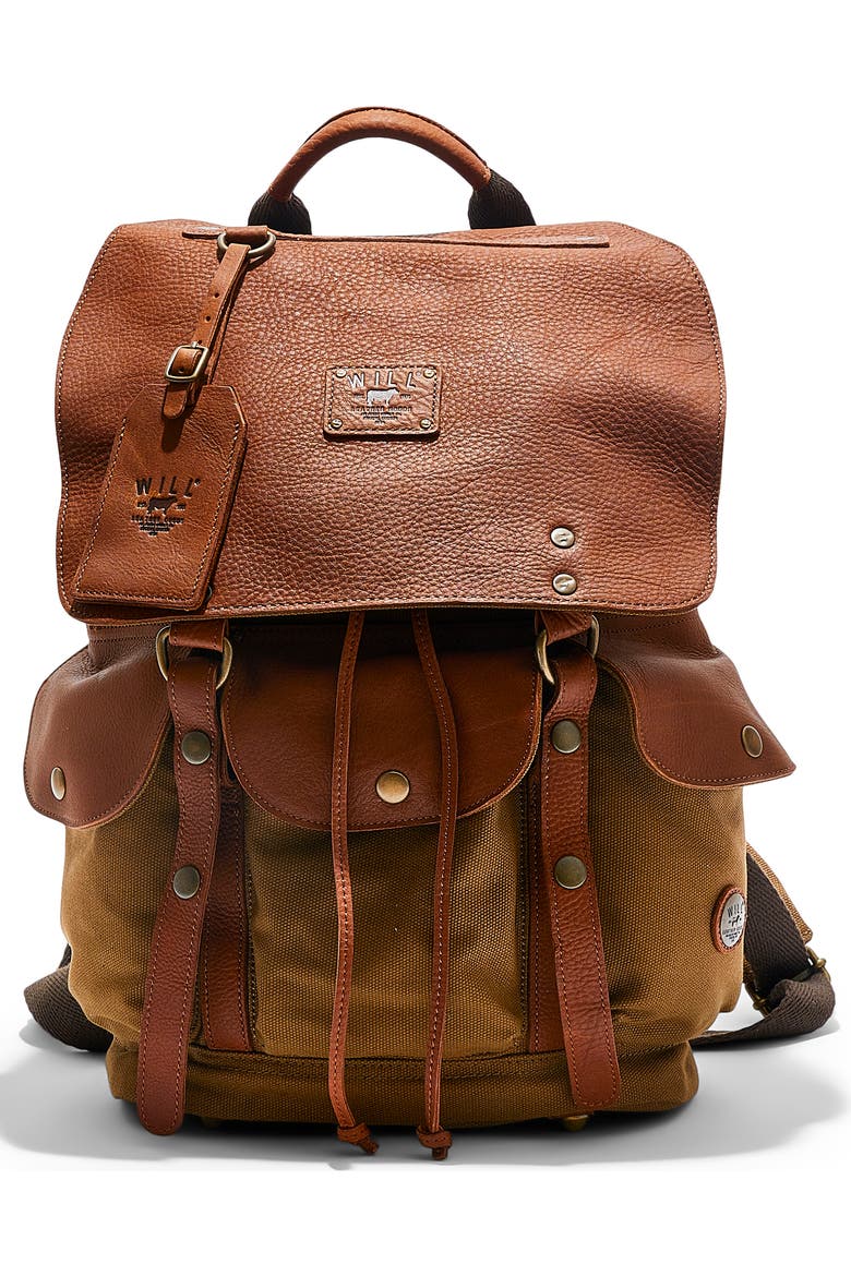 bill roms canvas and leather backpack 25 Rucksack For Cameras including coffee brown Will Lennon Canvas Backpack with