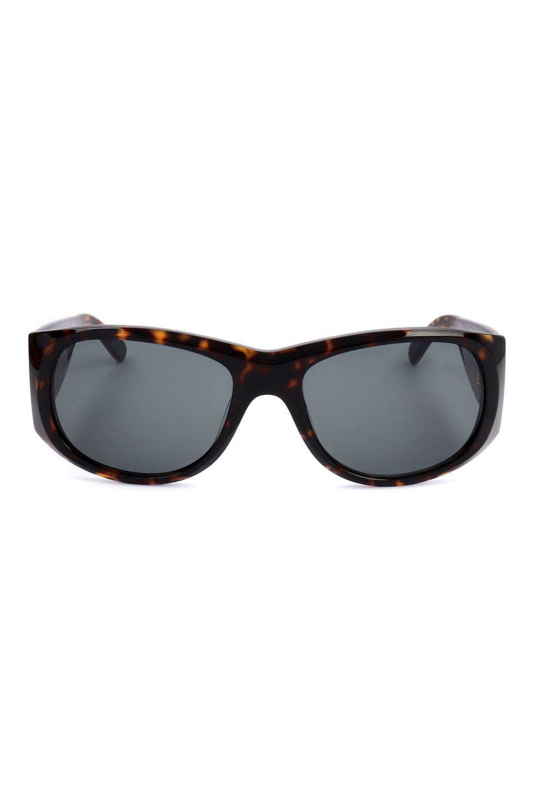 57mm Square Sunglasses, Main, color, TORT / GREY