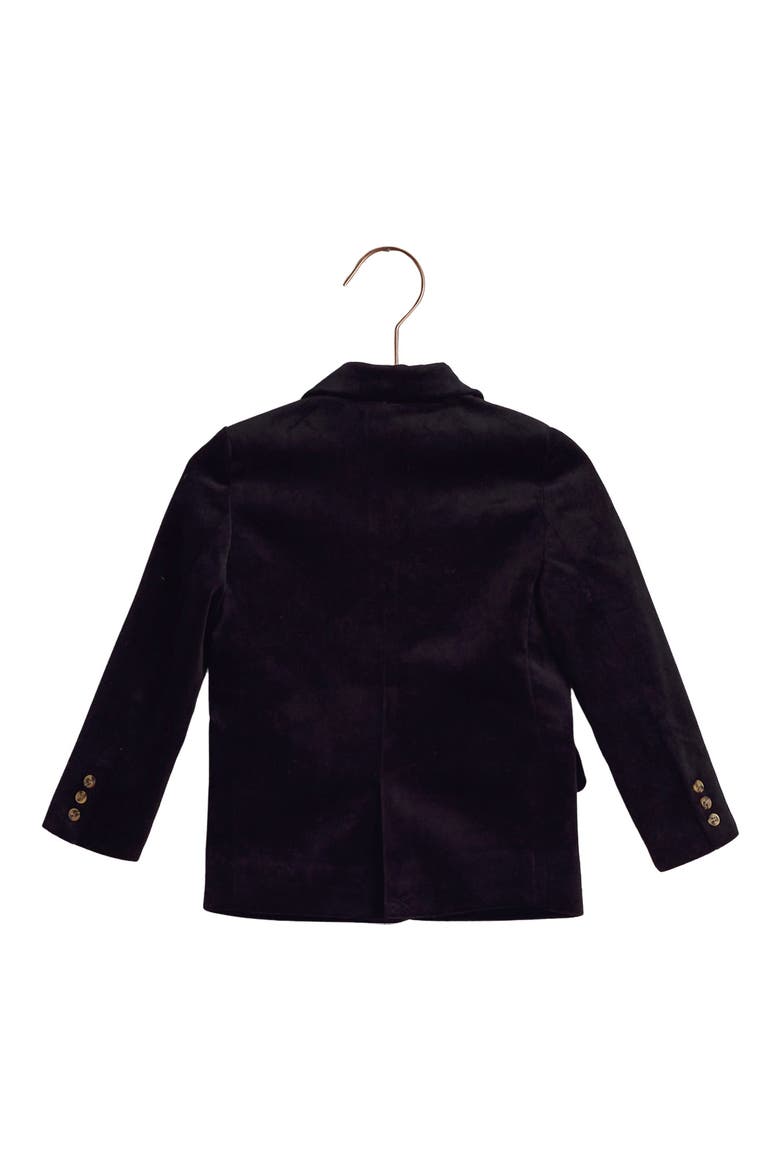 Kids' Sebastian Velvet Blazer, Alternate, color, BLACK
