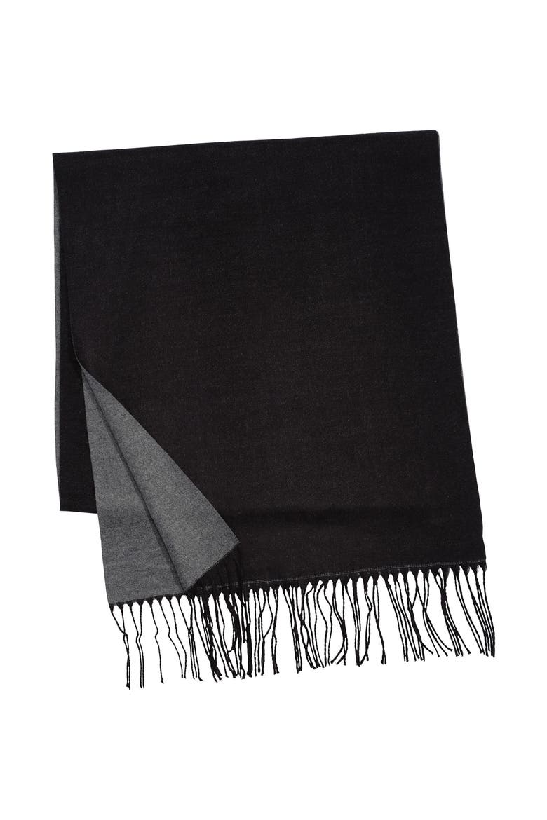 Double Face Scarf, Alternate, color, Black