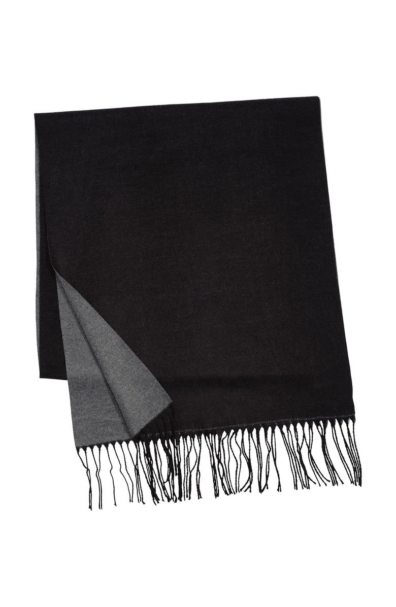 Echo Double Face Scarf, Alternate, color, Black