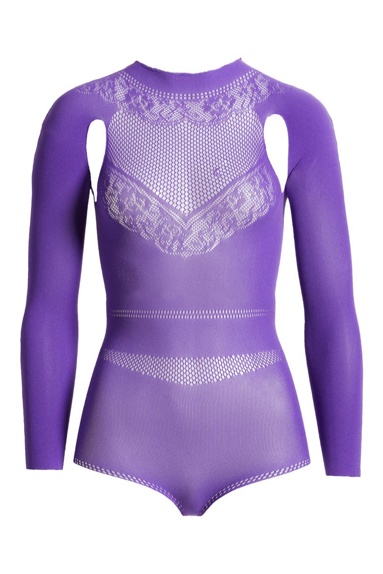 Matilda Long Sleeve Teddy, Alternate, color, PURPLE