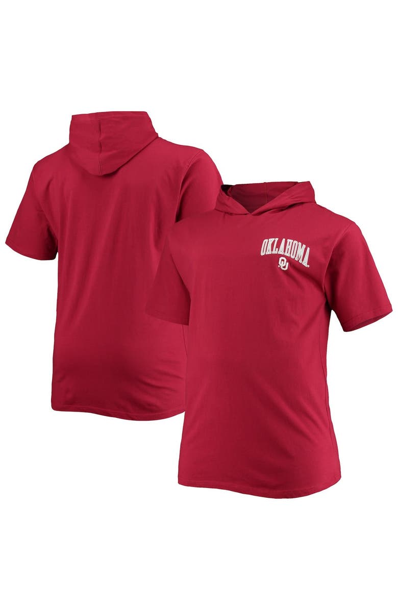 PROFILE Men's Crimson Oklahoma Sooners Big & Tall Team Hoodie T-Shirt, Alternate, color, Crimson