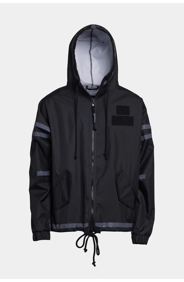 Stutterheim Forsa Full Zip Hooded Jacket, Alternate, color, Black