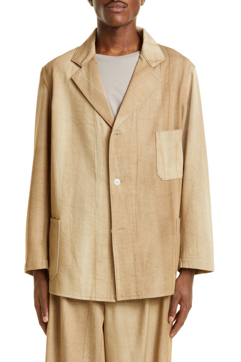 3B Work Madra Dye Wool Blend Jacket, Main, color, 20 BEIGE