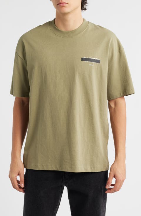 Redact Mock Neck Graphic T-Shirt