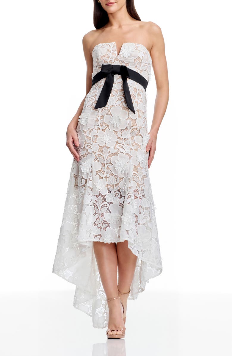 Dress the Population Lucia Floral Lace High-Low Cocktail Dress, Main, color,
