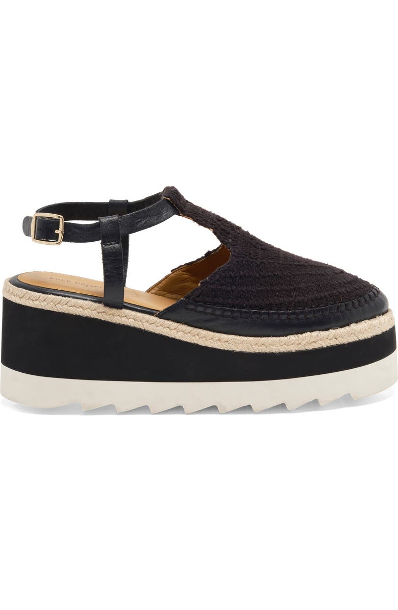 Free People Morning in Mykonos Platform Wedge, Alternate, color, Black