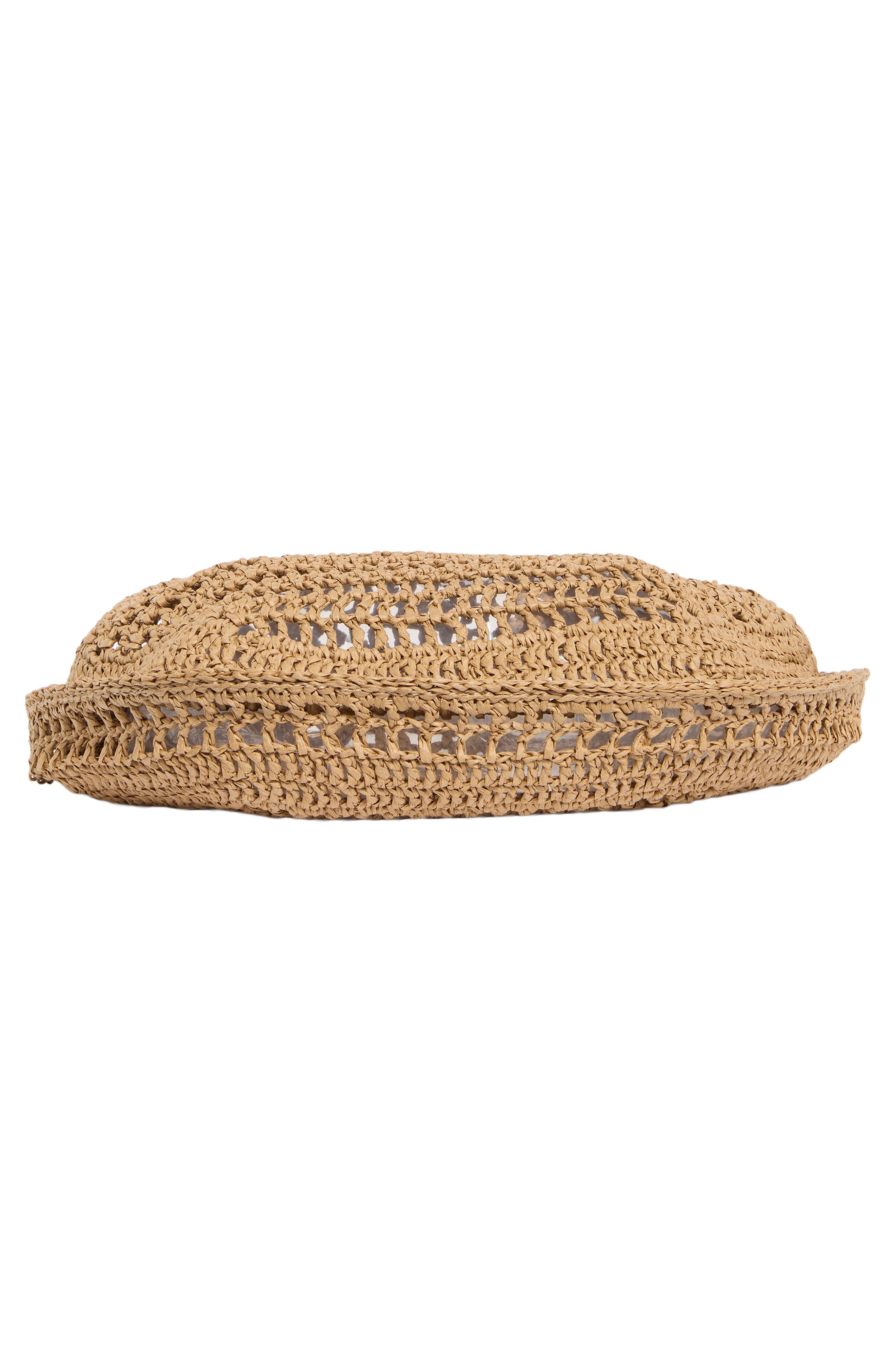 Straw Hobo Shoulder Bag, Alternate, color, NATURAL