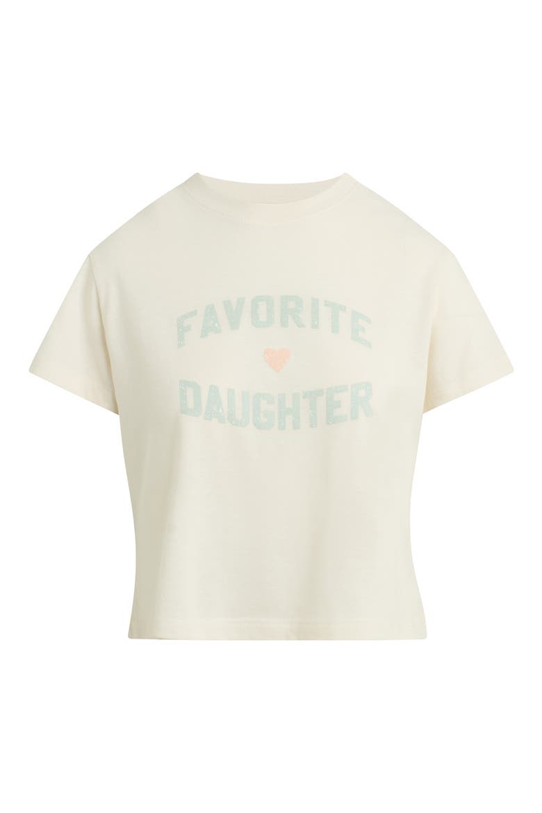 The Cropped Crewneck T-Shirt, Alternate, color, GARDENIA/ LIGHT SAGE
