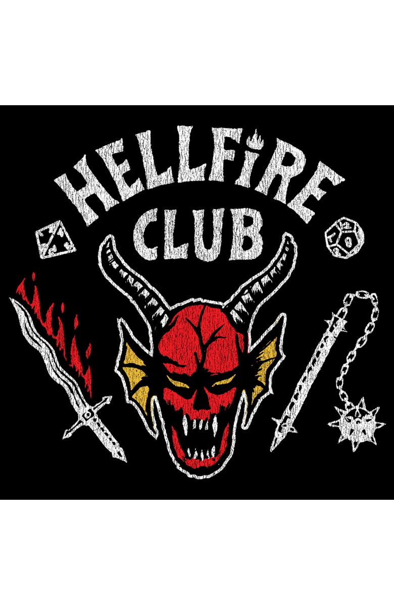 Stranger Things Men's Stranger Things Hellfire Club Costume  Graphic T-Shirt, Alternate, color, Black