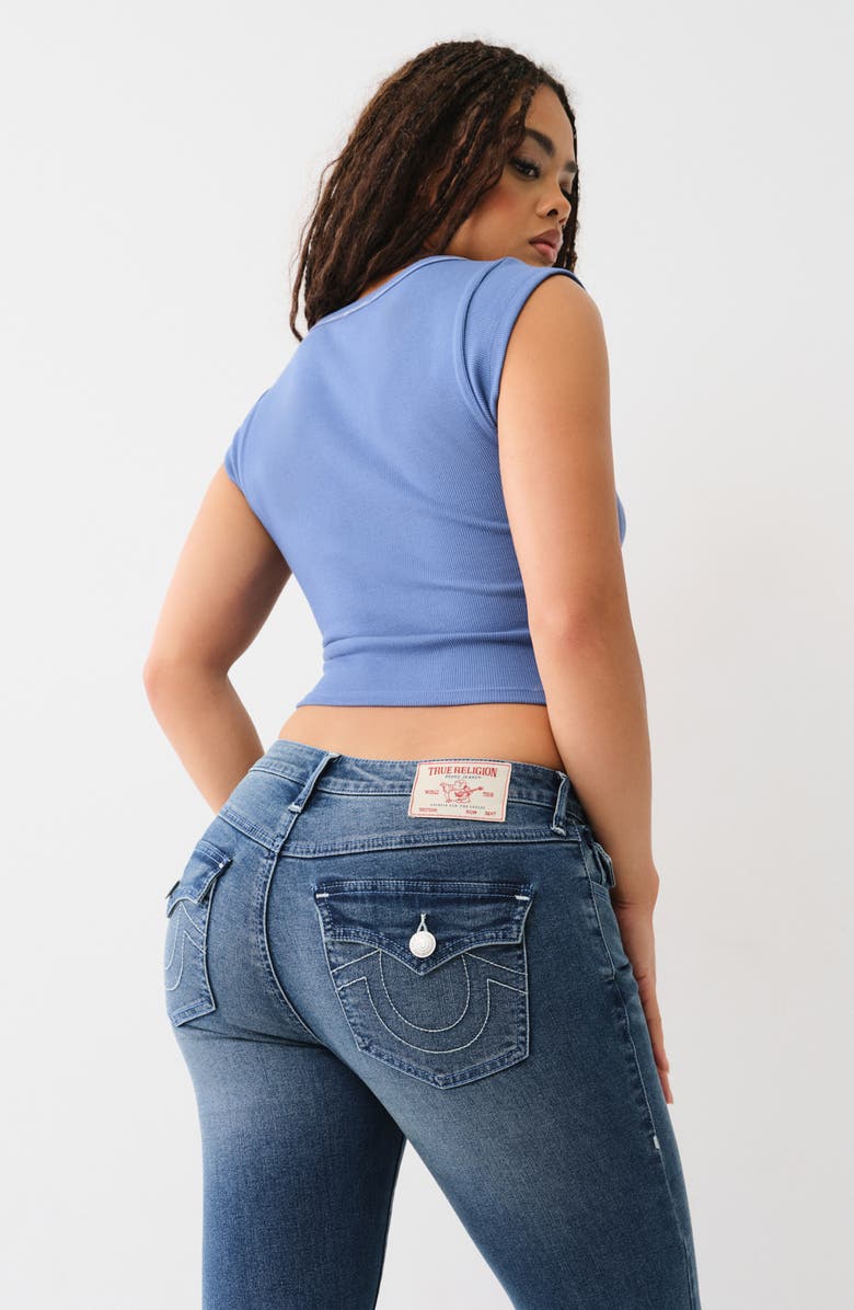 True Religion Brand Jeans Billie Flap Pocket Straight Leg Jeans, Alternate, color,