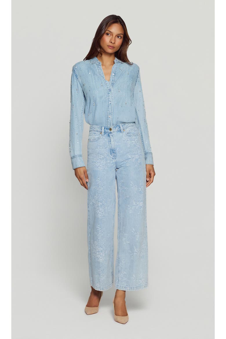 Milagro Floral Jeans, Alternate, color, Light Blue