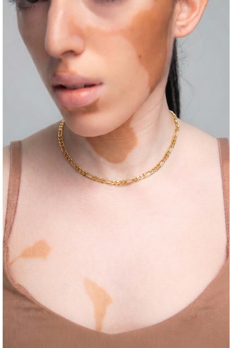 Figaro Choker Necklace In Gold, Alternate, color, Gold