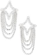 Tasha Crystal Star Draped Chain Drop Earrings