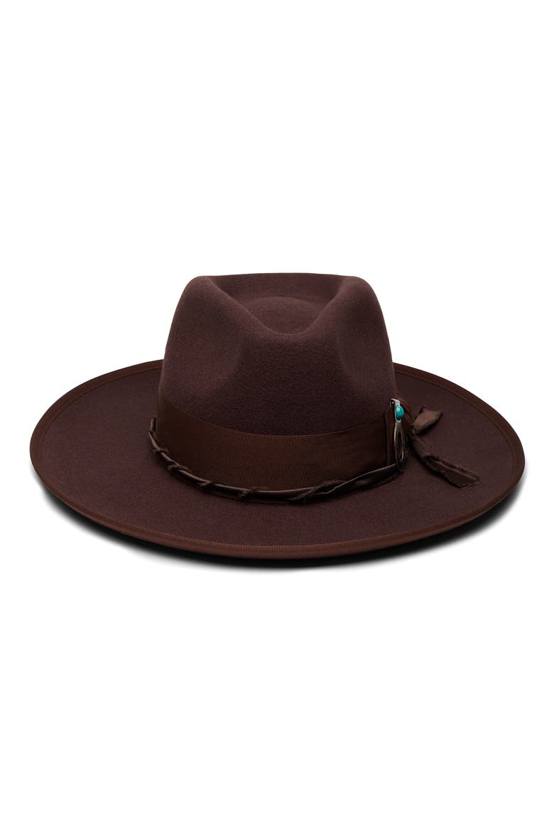 Boone Wool Felt Rancher Hat, Alternate, color, BURGUNDY