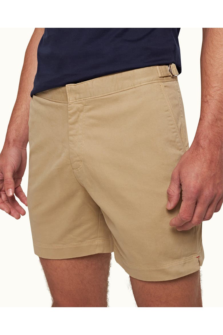 Bulldog Stretch-Cotton Mid-Length Stretch-Cotton Shorts, Alternate, color, SAND DUNE