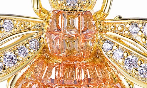 Suzy Levian Cubic Zirconia Bumblebee Pendant Necklace