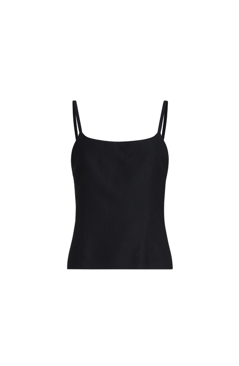 Fluid twill top with monili